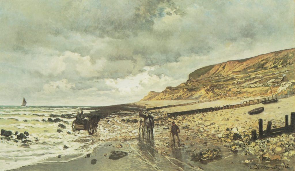 Monet, Claude (1840-1926) – Cape of Le Heve at low tide 1865