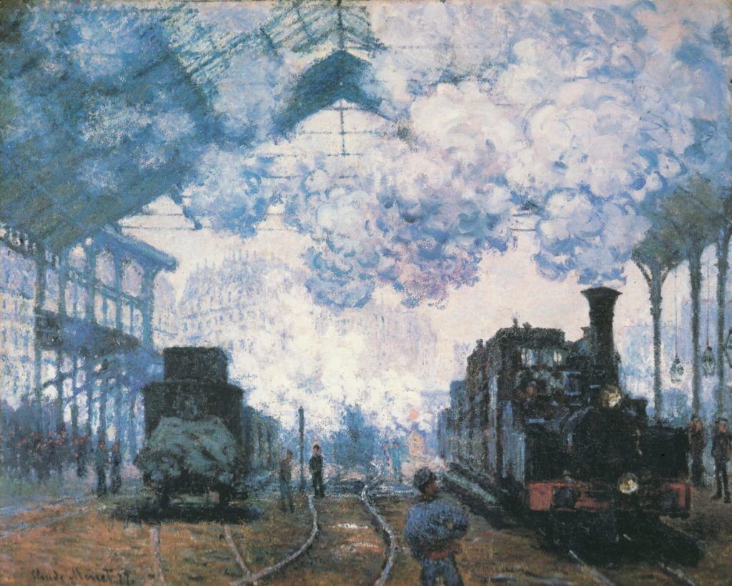 Monet, Claude (1840-1926) – La Gare St. Lazare trains 1877