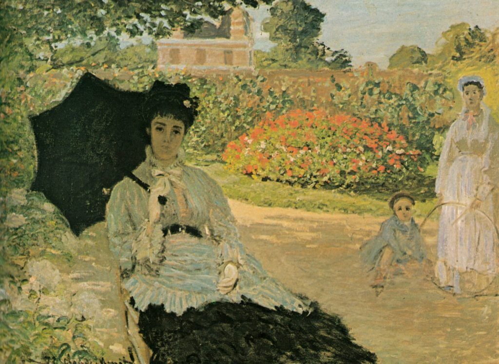 Monet, Claude (1840-1926) – Monet’s family in garden 1873