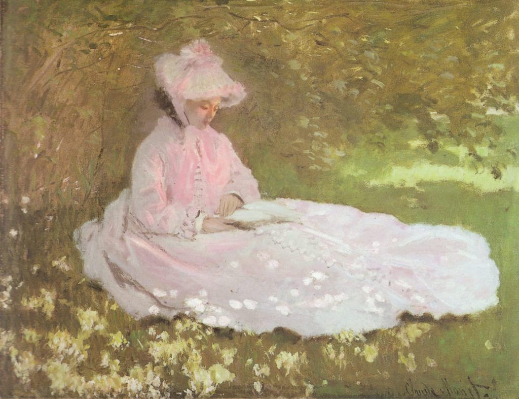 Monet, Claude (1840-1926) – The Reader (Springtime) 1872