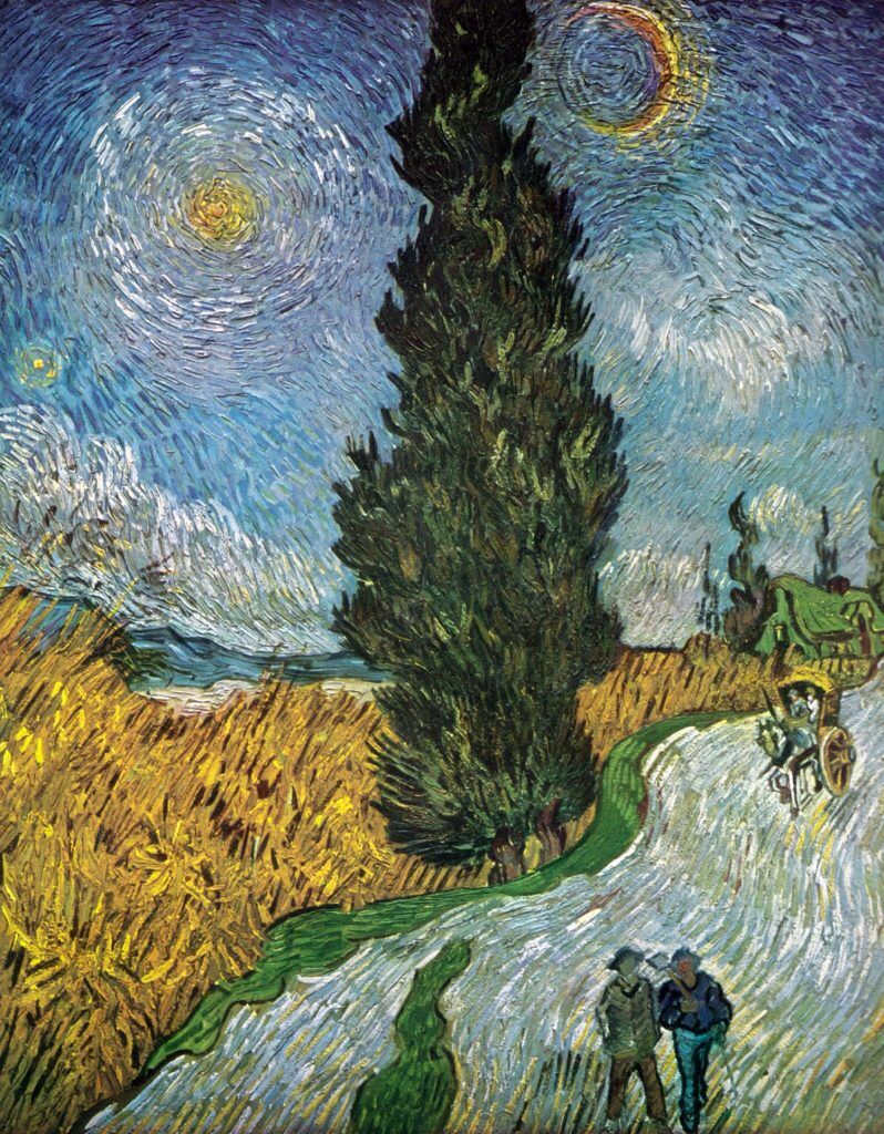 Van Gogh, V. (1853-1890) – Road with Cypresses 1890